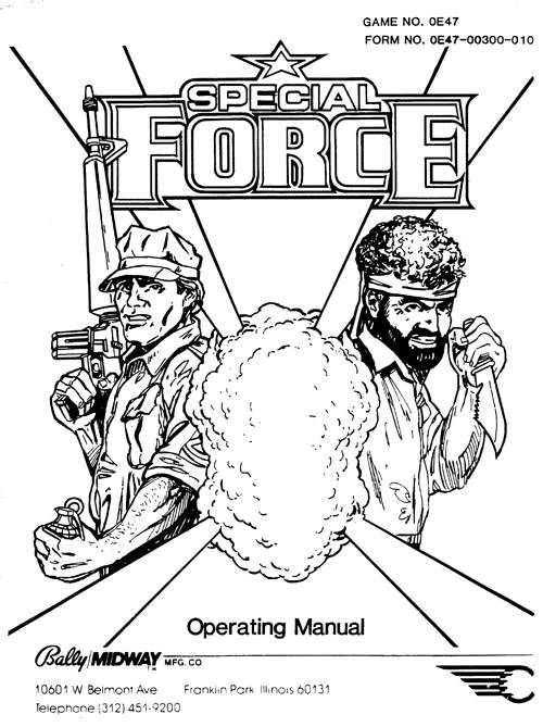 SPECIAL FORCE (Bally) Manual parts