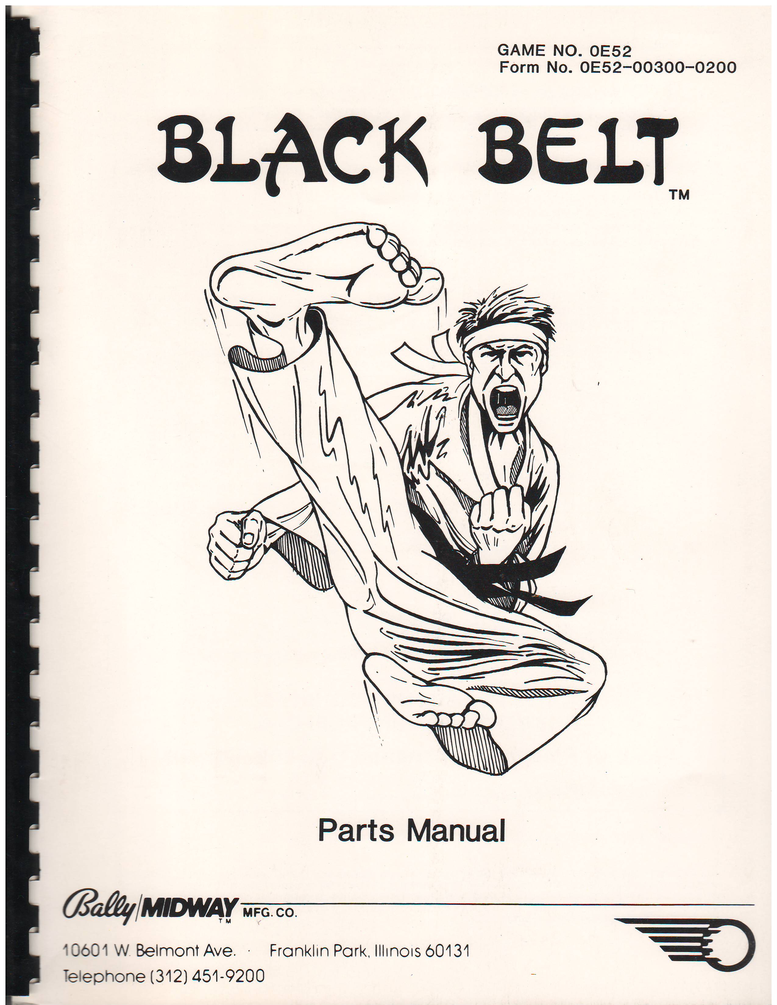 BLACK BELT (Bally) Parts Manual