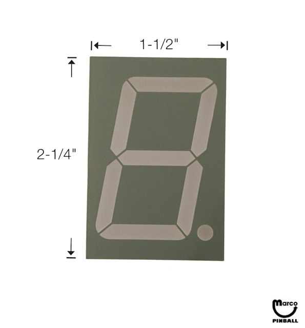 LED block numeric red 7 segment 1.8 inch