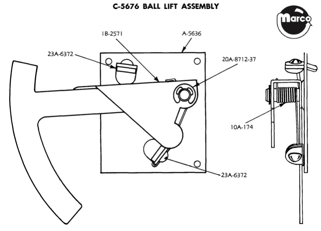 Ball lift bracket Williams