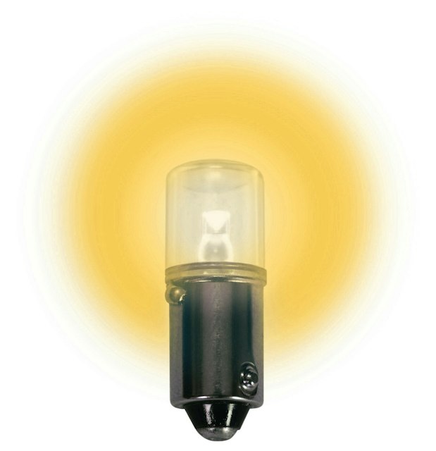 LED lamp - bayonet 12.8v amber 20-25ma LM1012MB-A