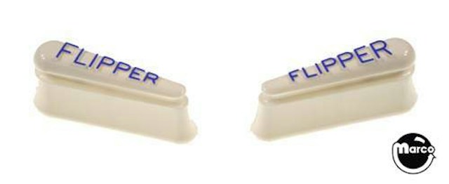Flipper Bat Caps L & R Raised Blue Letter