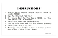 PINBALL (Stern) Score Cards (6)