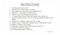 MEMORY LANE (Stern) Score Cards (8)