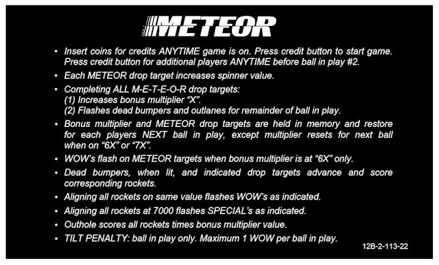 METEOR (Stern) Score Cards (8)