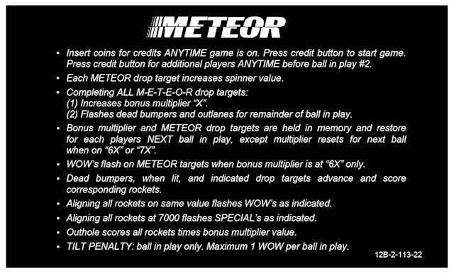 METEOR (Stern) Score Cards (8)