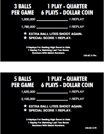 CHEETAH (Stern) Score Cards (4)