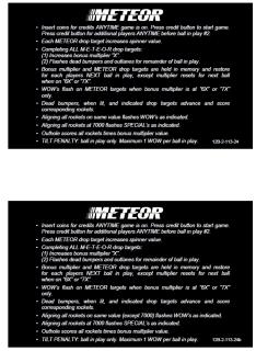 METEOR (Stern) Score Cards (8)