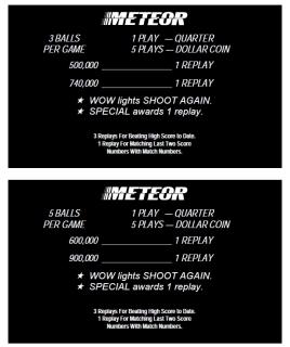 METEOR (Stern) Score Cards (8)