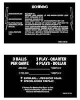 LIGHTNING (Stern) Score Cards (3)