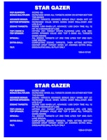 STAR GAZER (Stern) Score Cards (8)