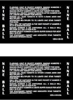NINE BALL (Stern) Score Cards (19)