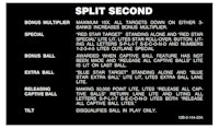 SPLIT SECOND (Stern) Score Cards (3)