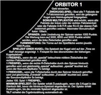 ORBITOR 1 (Stern) Score Cards