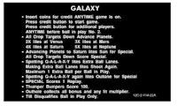 GALAXY (Stern) Score cards (8)