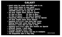 GALAXY (Stern) Score cards (8)