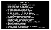 GALAXY (Stern) Score cards (8)