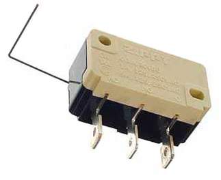 Coin microswitch with trip wire