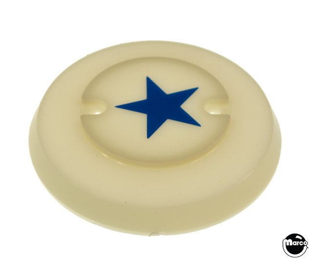 STAR GAZER (Stern) white pop bumper cap w blue star
