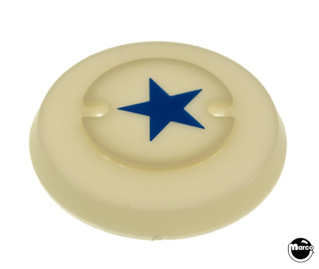 STAR GAZER (Stern) white pop bumper cap w blue star