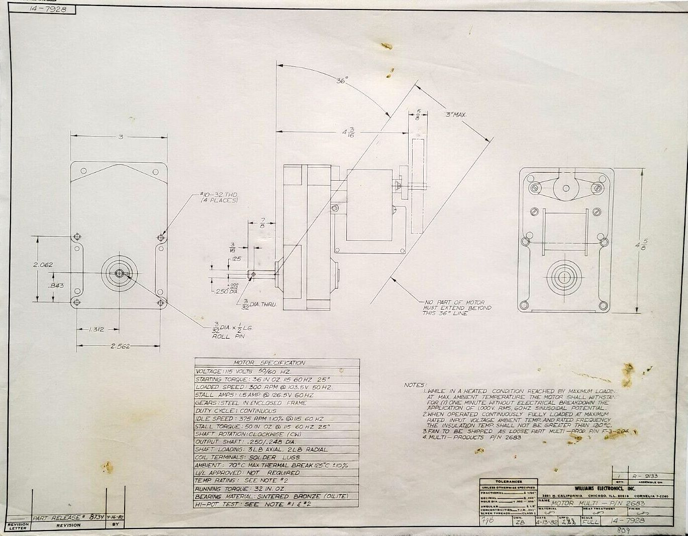 Motor - Williams 14A-7928