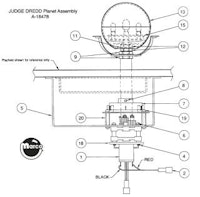 JUDGE DREDD (Bally) Planet motor