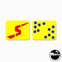 Spinner target decal Stern 'S' & stars yellow