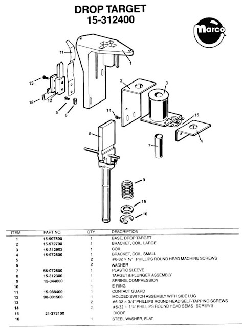 AF-TOR (Wico) Drop target assembly