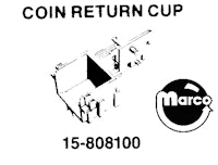 Coin return cup Wico