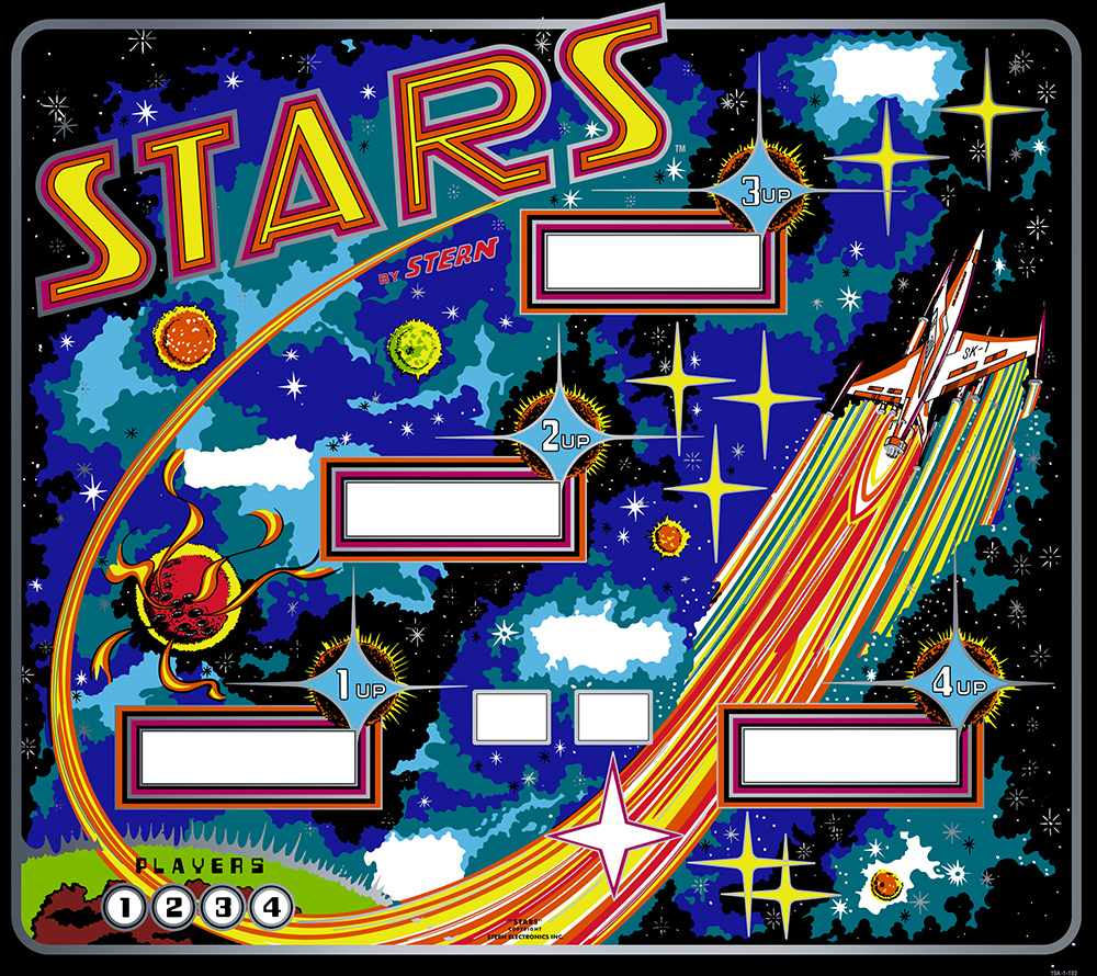 STARS (Stern) Backglass