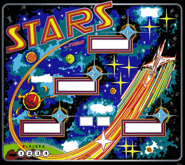 STARS (Stern) Backglass