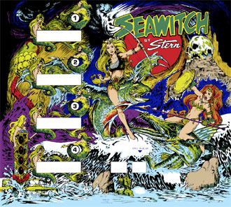 15A-1-123 - SEAWITCH (Stern) Backglass - Marco Specialties Pinball