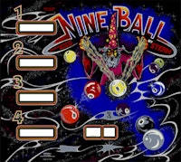 NINE BALL (Stern) Backglass