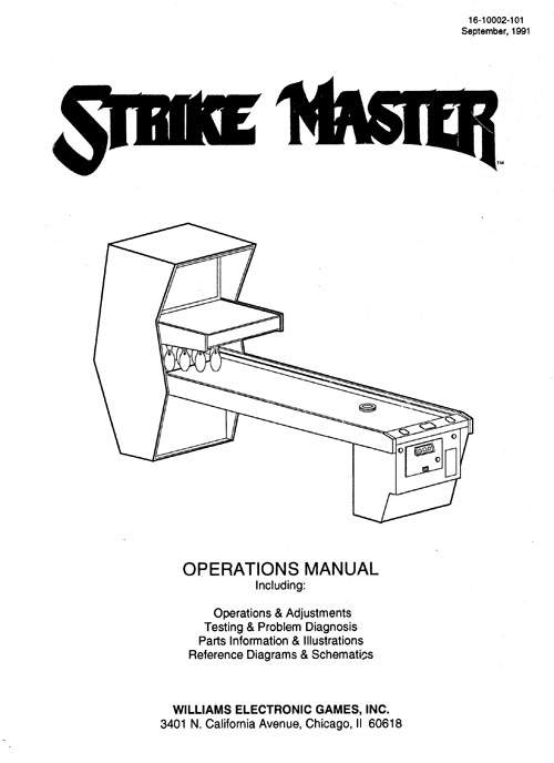 STRIKE MASTER (Williams) Manual & Schem.
