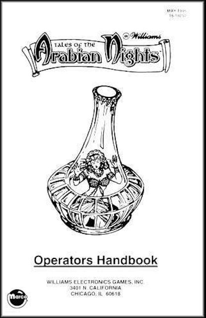 TALES ARABIAN NIGHTS (WMS) Handbook