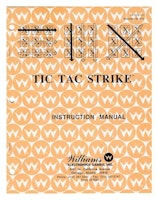 TIC TAC STRIKE (Williams) Manual