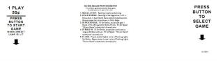 GOLD MINE (Williams) Instruction Card