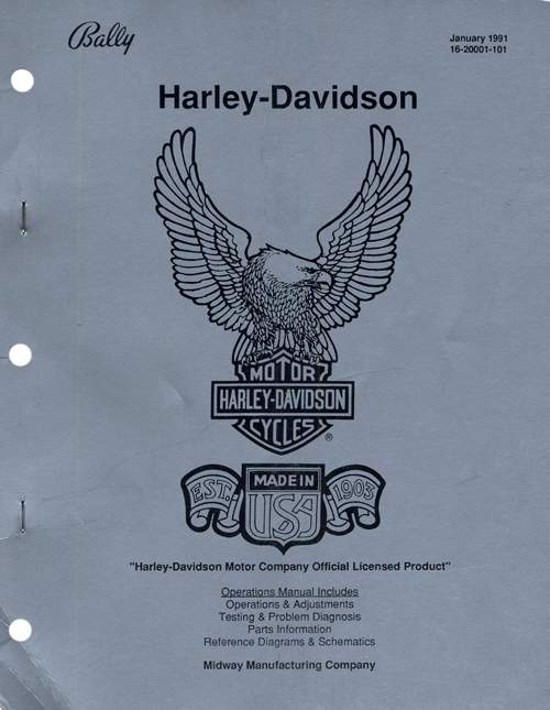 HARLEY DAVIDSON (Bally) Game Manual