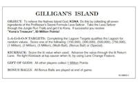 GILLIGAN'S ISLAND (Bally) Score card