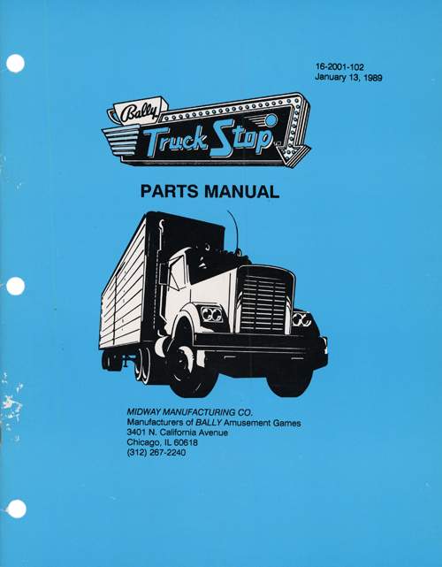 TRUCK STOP (Bally) Parts  Manual