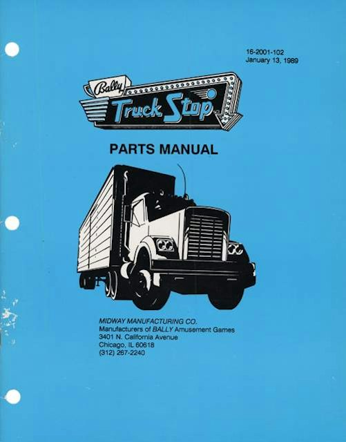 TRUCK STOP (Bally) Parts Manual