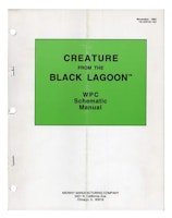 CREATURE BLACK LAGOON (Bally) Schematic