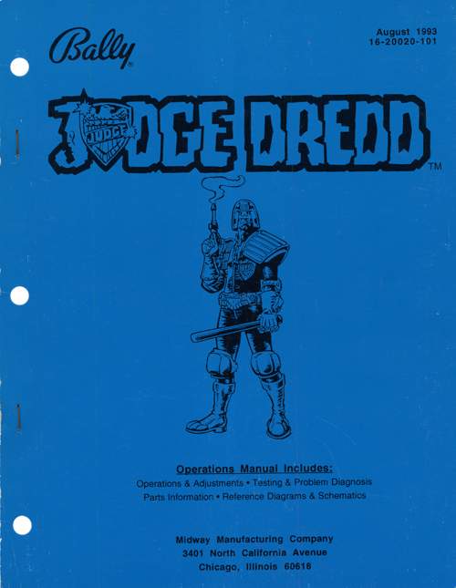 JUDGE DREDD (Bally) Manual