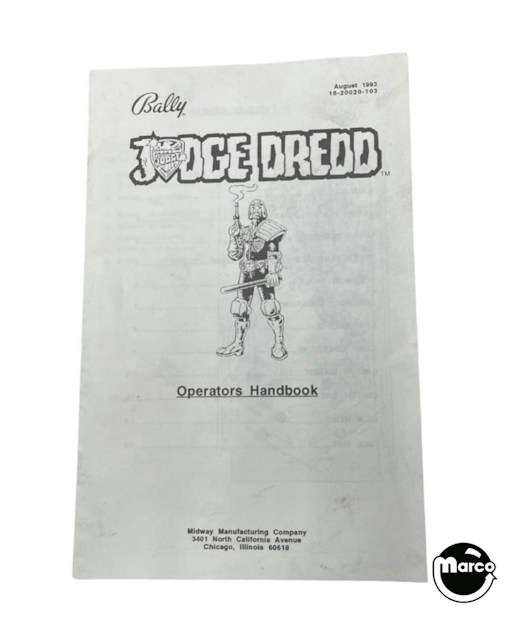 JUDGE DREDD (Bally) Handbook