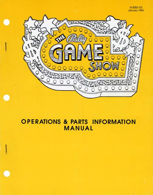 GAME SHOW (Bally) Manual