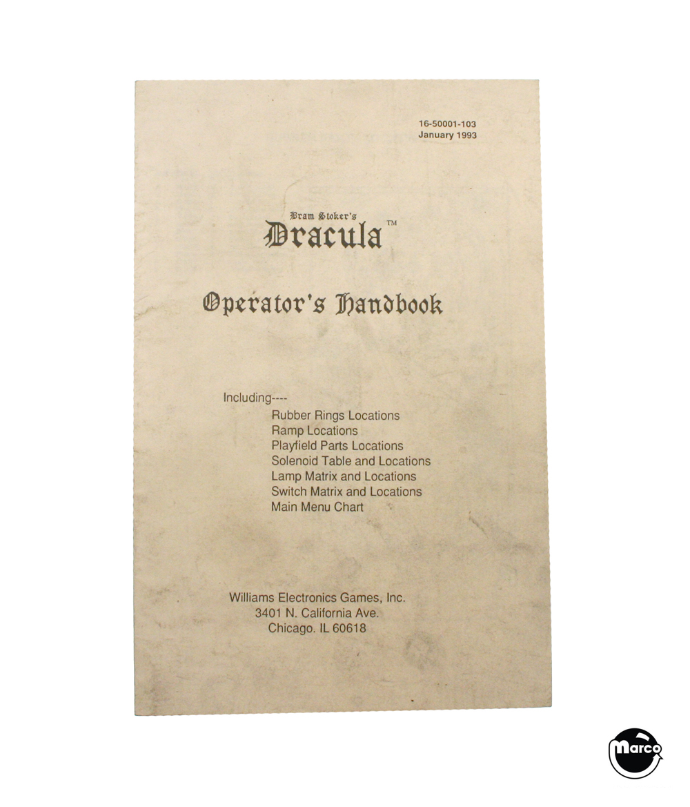 DRACULA (Williams) Operator's Handbook
