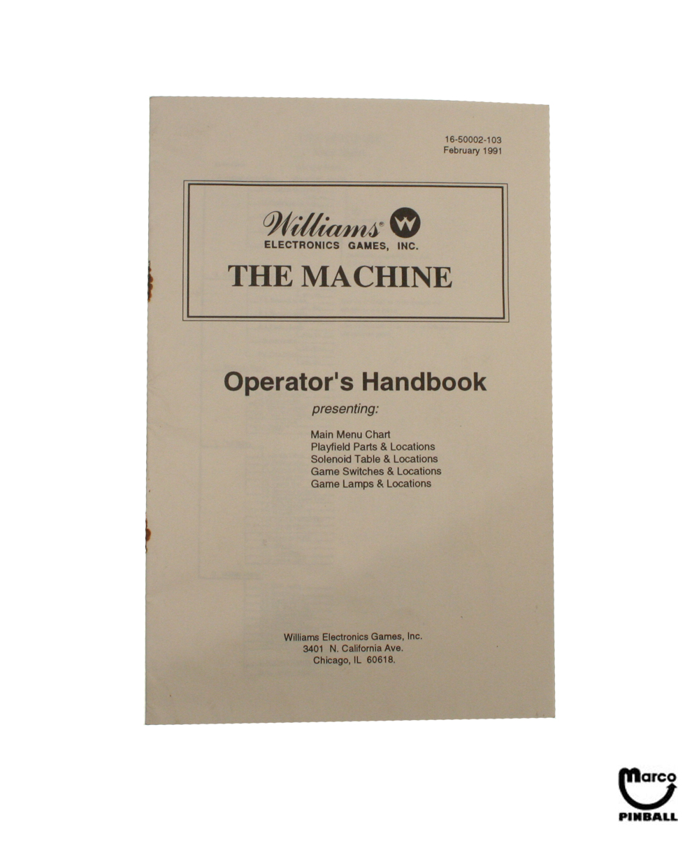 MACHINE (Williams) Operator's Handbook