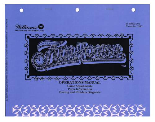 FUNHOUSE (Williams) Manual - Reprint