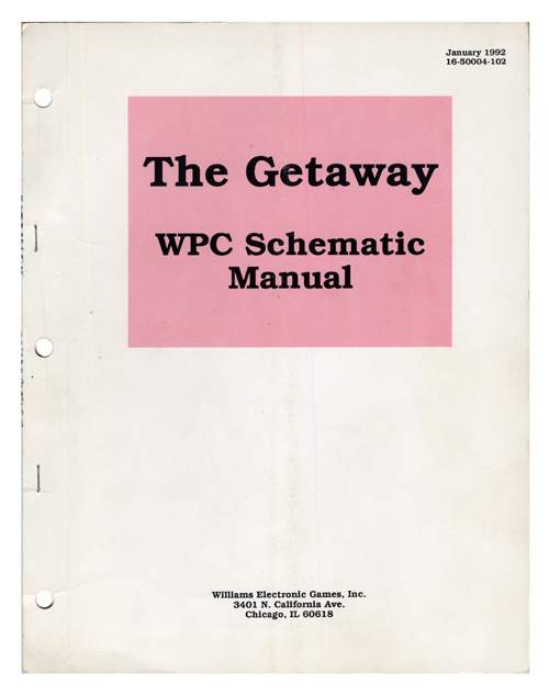 GETAWAY (Williams) WPC Schematic Manual