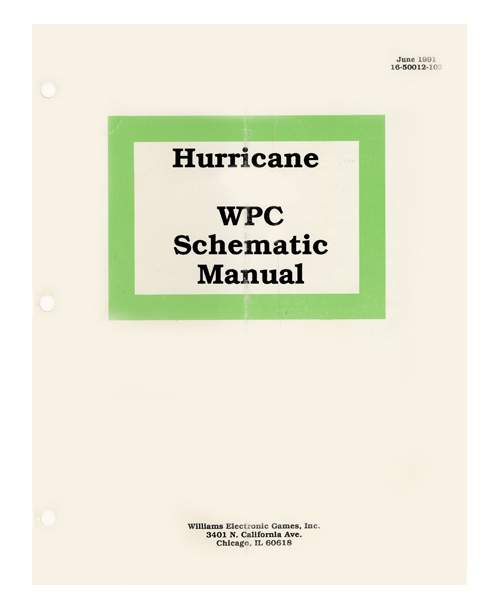 HURRICANE (Williams) Schematic manual